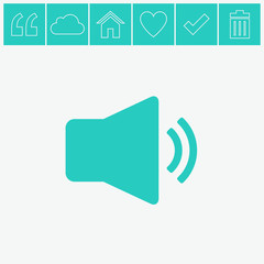 Speaker volume icon.