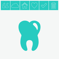 Tooth vector icon.