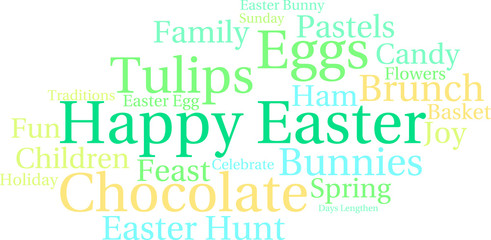 Happy Easter Word Cloud