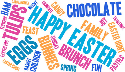 Happy Easter Word Cloud