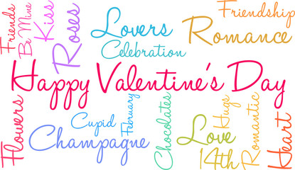 Happy Valentines Day Word Cloud