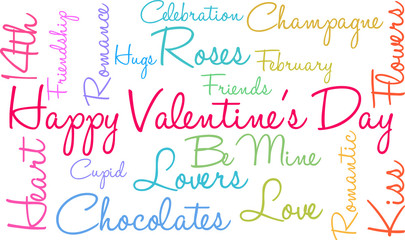 Happy Valentines Day Word Cloud