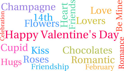 Happy Valentines Day Word Cloud