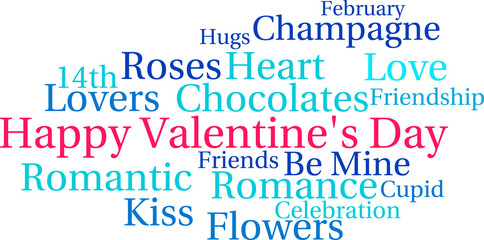 Happy Valentines Day Word Cloud