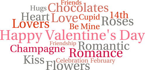 Happy Valentine's Day Word Cloud