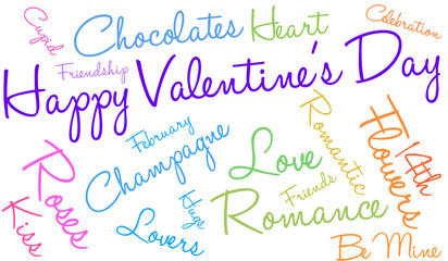 Happy Valentines Day Word Cloud