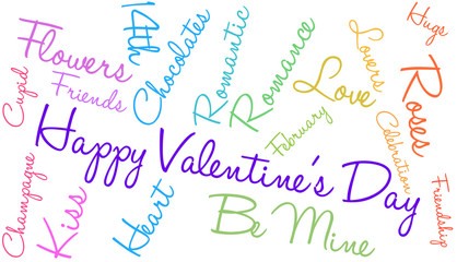 Happy Valentines Day Word Cloud