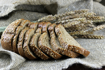 rye bread and ears on the table