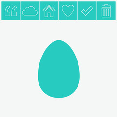 Egg vector icon.