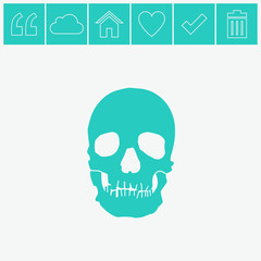 Skull vector icon.