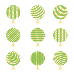 Tree icon set