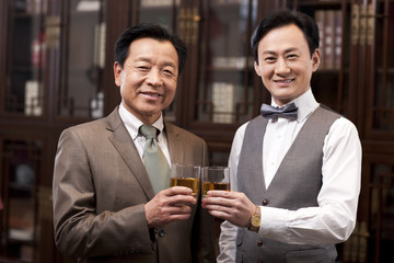 Businessmen toasting