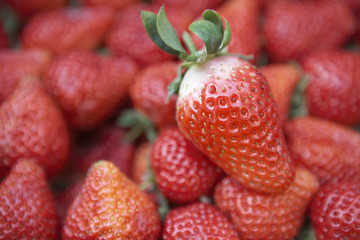Close Up View Of Strawberries