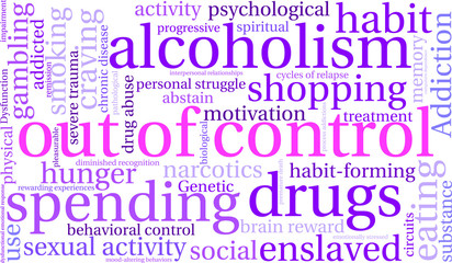 Fototapeta premium Out Of Control Word Cloud