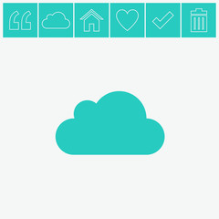 Vector cloud icon.