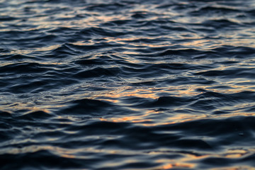 Clear dark blue sea water