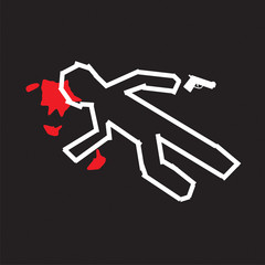 Murder Vector Illustration.