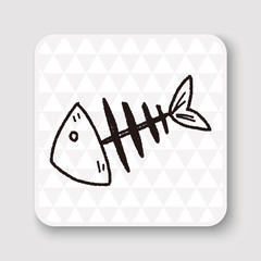 doodle fish bone