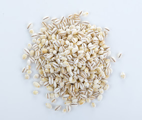 Barley Grains Isolated on White Background