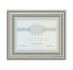 Diploma certificate frame image card paper 3D natural horizontal vector
