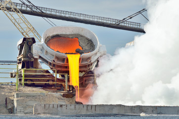 Hot molten iron