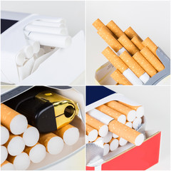 Collage of cigarettes