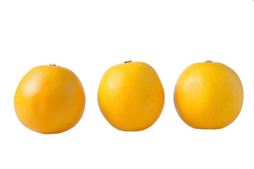 oranges isolated on white background
