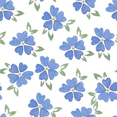 Seamless Patterns with  watercolor flowers