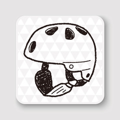 skate helmet doodle