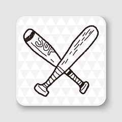 baseball bat doodle