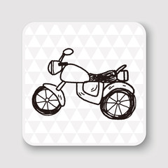 Plakat motorcycle doodle