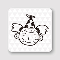 doodle birthday girl