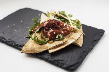 Pita bread with salad