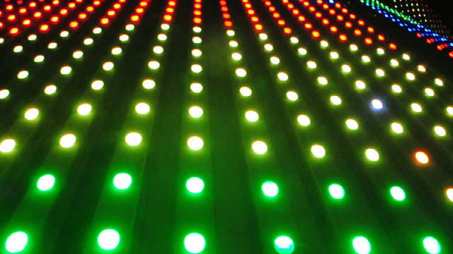 Flashing Lights Spotlight Bulb Flood lights Led Wall Stage Led Display Blinking Lights Motion Graphics Background Backdrop Ultra HD