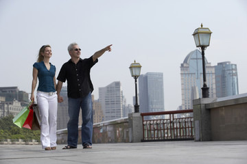 Tourists visit Shanghai