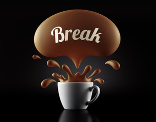 High Resolution Break Splash Cup Concept.