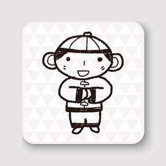 Chinese New Year; Chinese New Year boy doodle