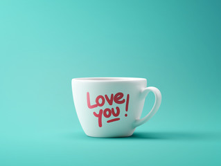 Love You Coffee Cup Concept