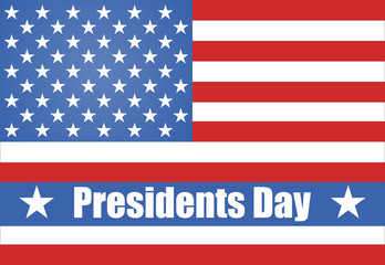 Flag of America President's Day stylish illustration