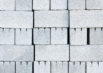 Background from concrete blocks on pallet.