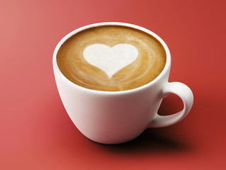Heart Shape Coffee Cup Concept