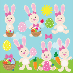Easter bunny vector illustration