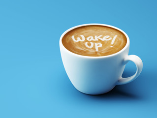 Wake Up Coffee Cup Concept