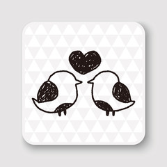 bird love doodle