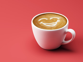 Face Laughing Coffee Cup Concept