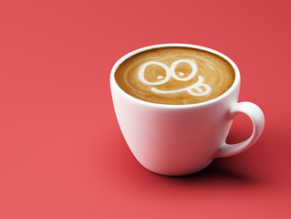 Face Laughing Coffee Cup Concept