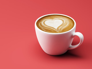 Heart Shape Coffee Cup Concept