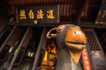 goat sculpture in Qingyang temple-chengdu,china
