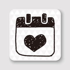 love calendar doodle