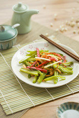 Chinese cuisine spicy bitter melon